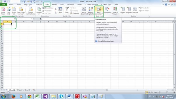 Data Validation in Excel